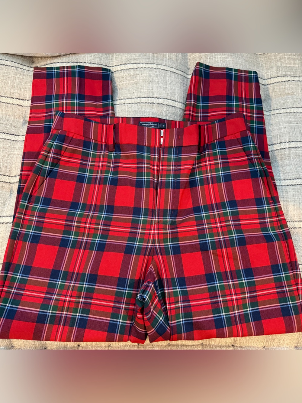 Vineyard Vines Red Plaid Tartan Pants